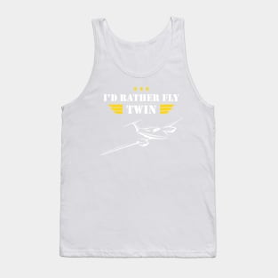 I'D RATHER FLY TWIN - Aviation Addiction Tank Top